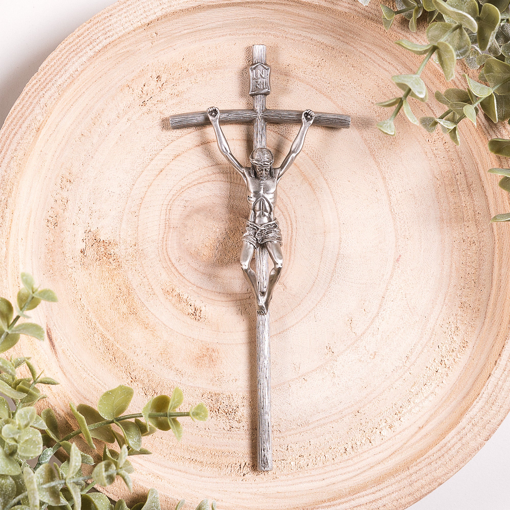 Pewter Papal Crucifix - 8"