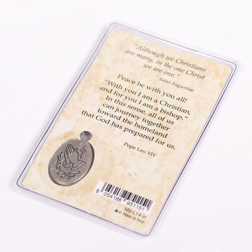 Pope Leo XIV In the One We Are One Prayer Card & Medal