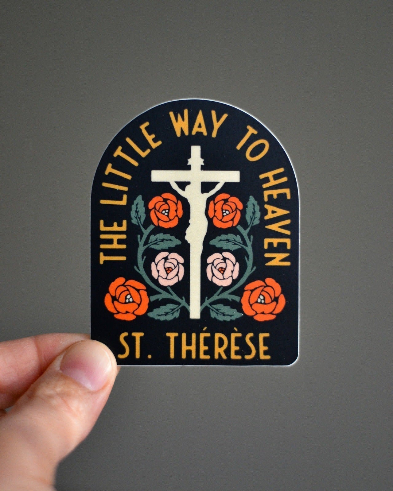 St. Thérèse Little Way to Heaven Vinyl Sticker