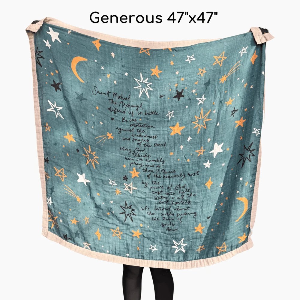 St. Michael Prayer Luxury Muslin Kids Blanket