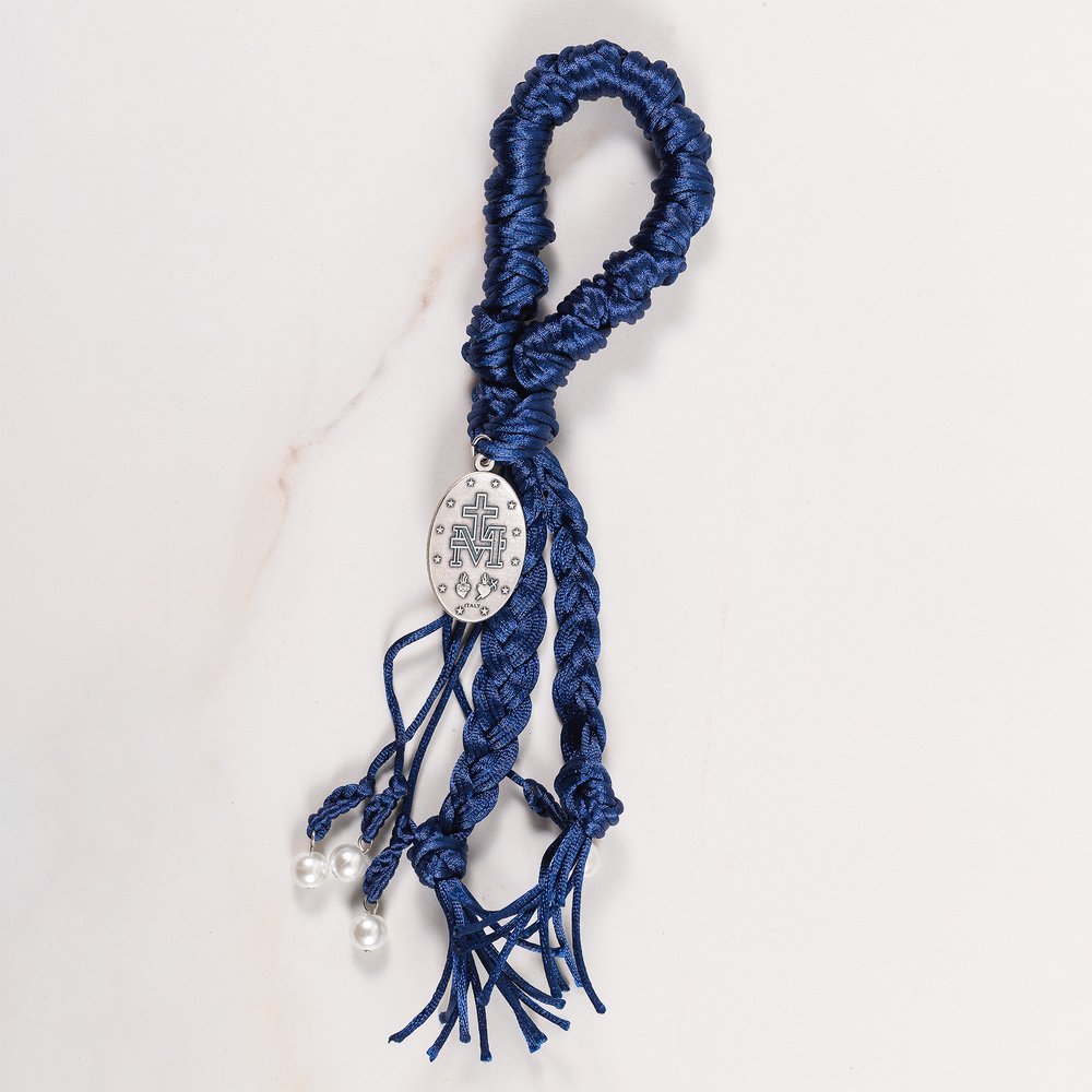 Handcrafted Braided Blue Miraculous Medal Home Blessing