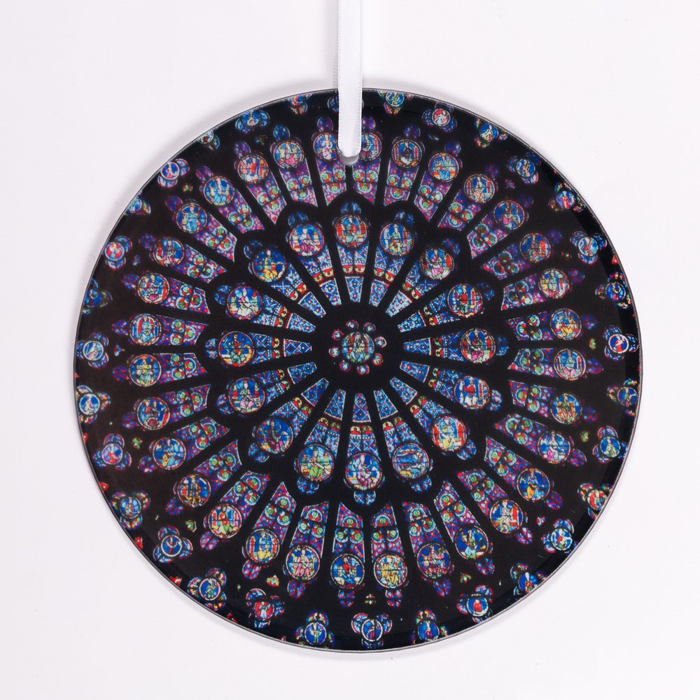 Notre Dame Stained Glass Window Suncatcher - 6"