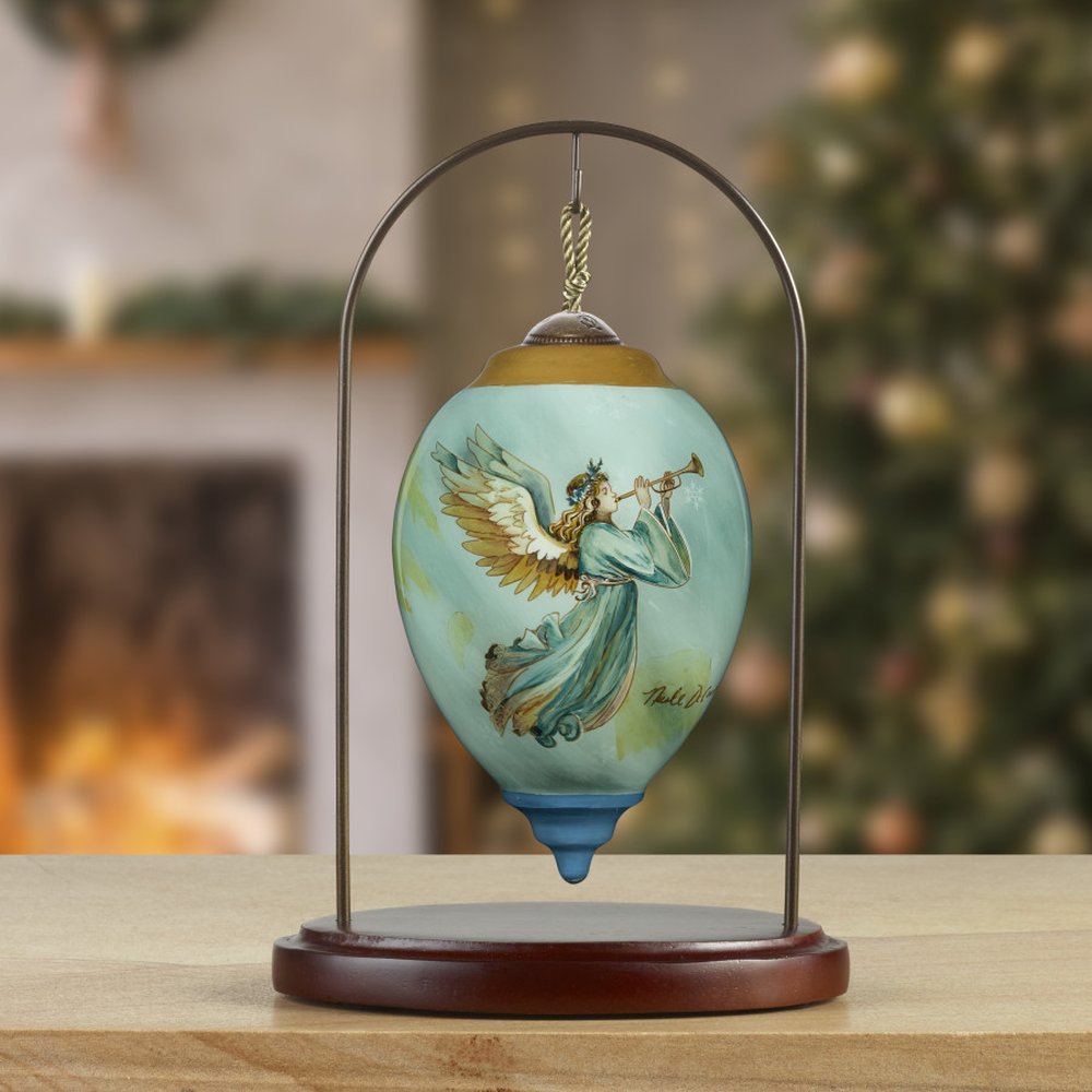 Angels We Have Heard on High Blown Glass Ornament