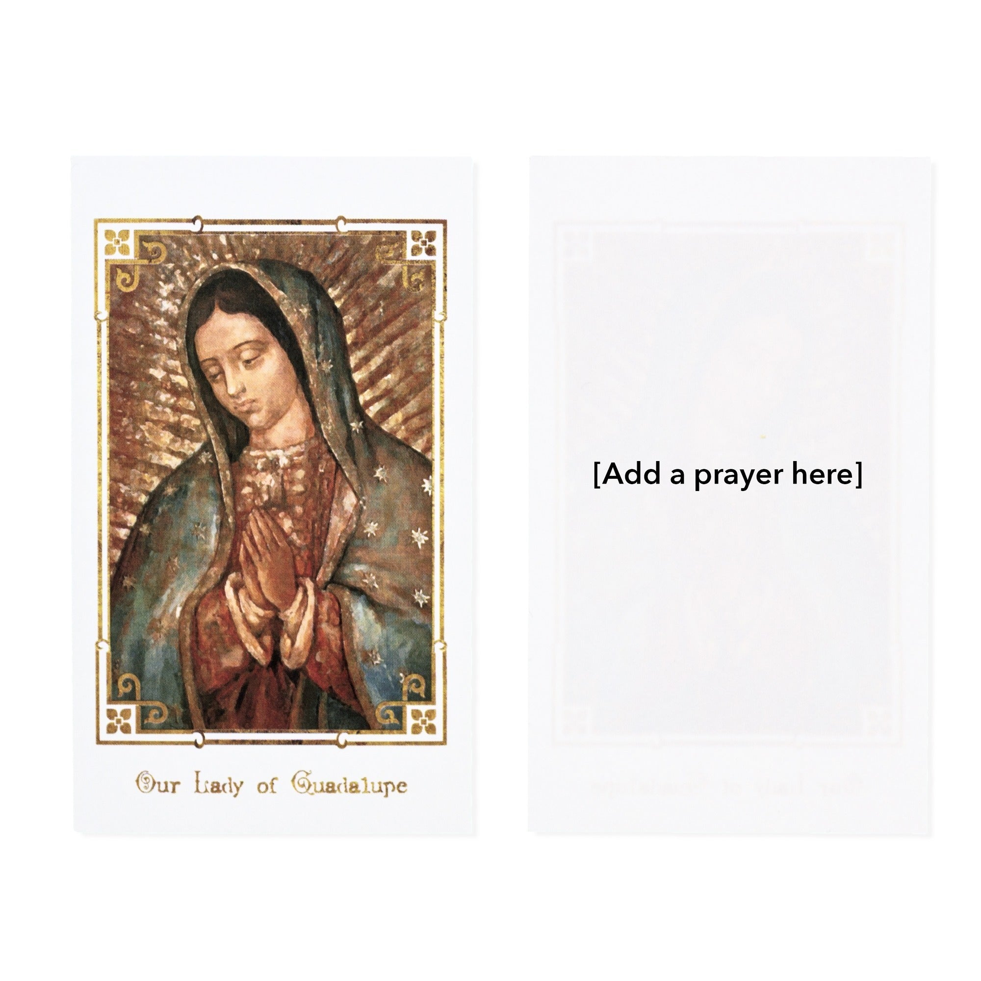 Classic Our Lady of Guadalupe Prayer Card
