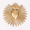 Gold Sunburst Sacred Heart Wall Plaque - 6.75"