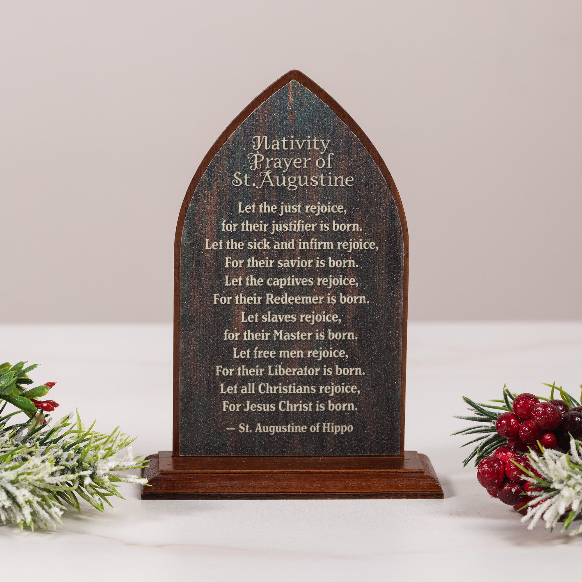 Nativity Prayer Christmas Shrine Plaque - 5.3"