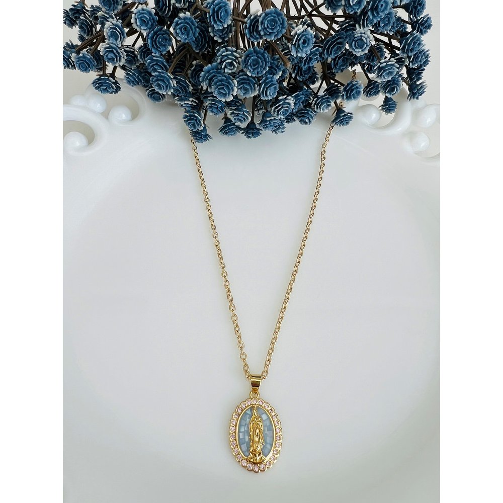Blue Mosaic Marian Necklace
