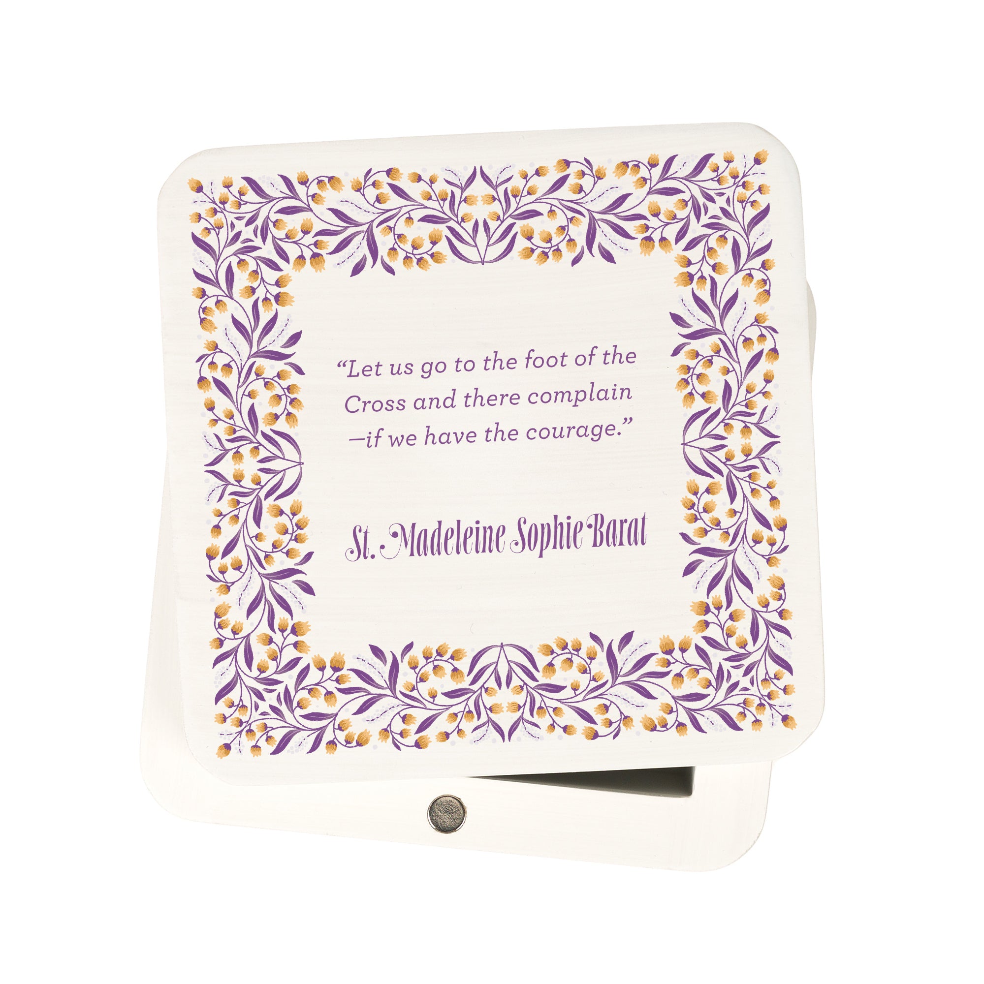 St. Madeline Sophie Barat Foot of the Cross Rosary Keepsake Box