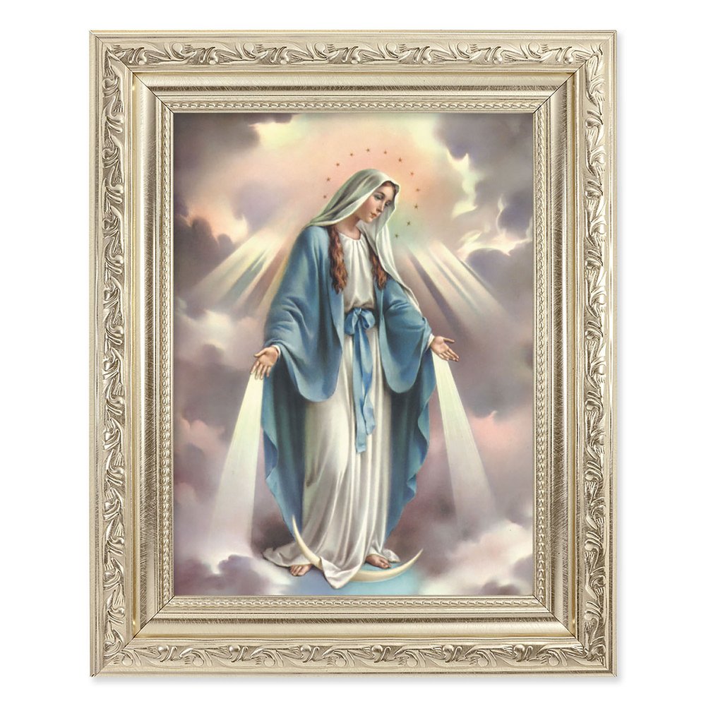 Our Lady of Grace Silver Framed Print - 6" x 8"