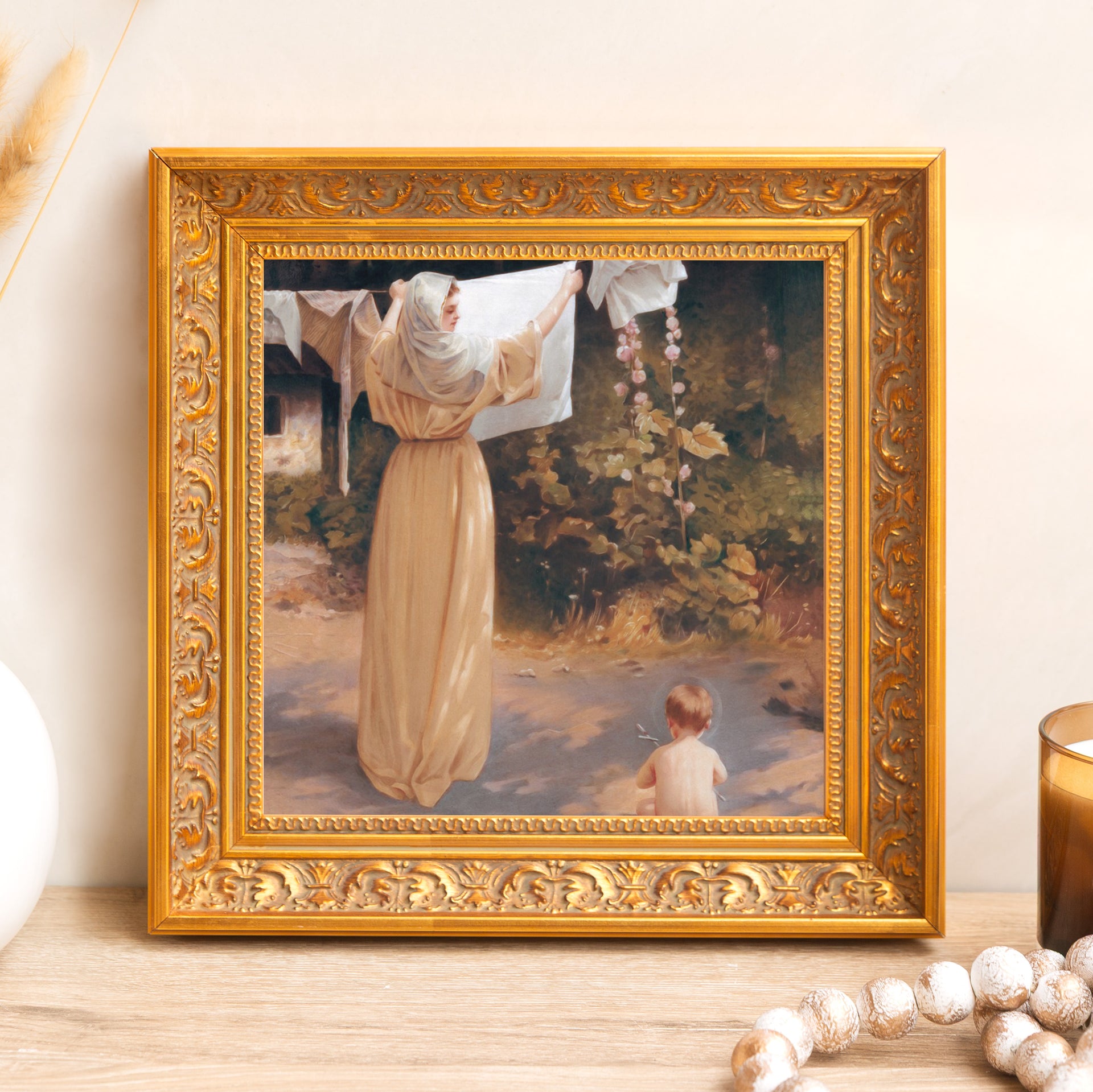 The Polish Madonna Framed Canvas - Sacred Mini Collection - Gold Ornate