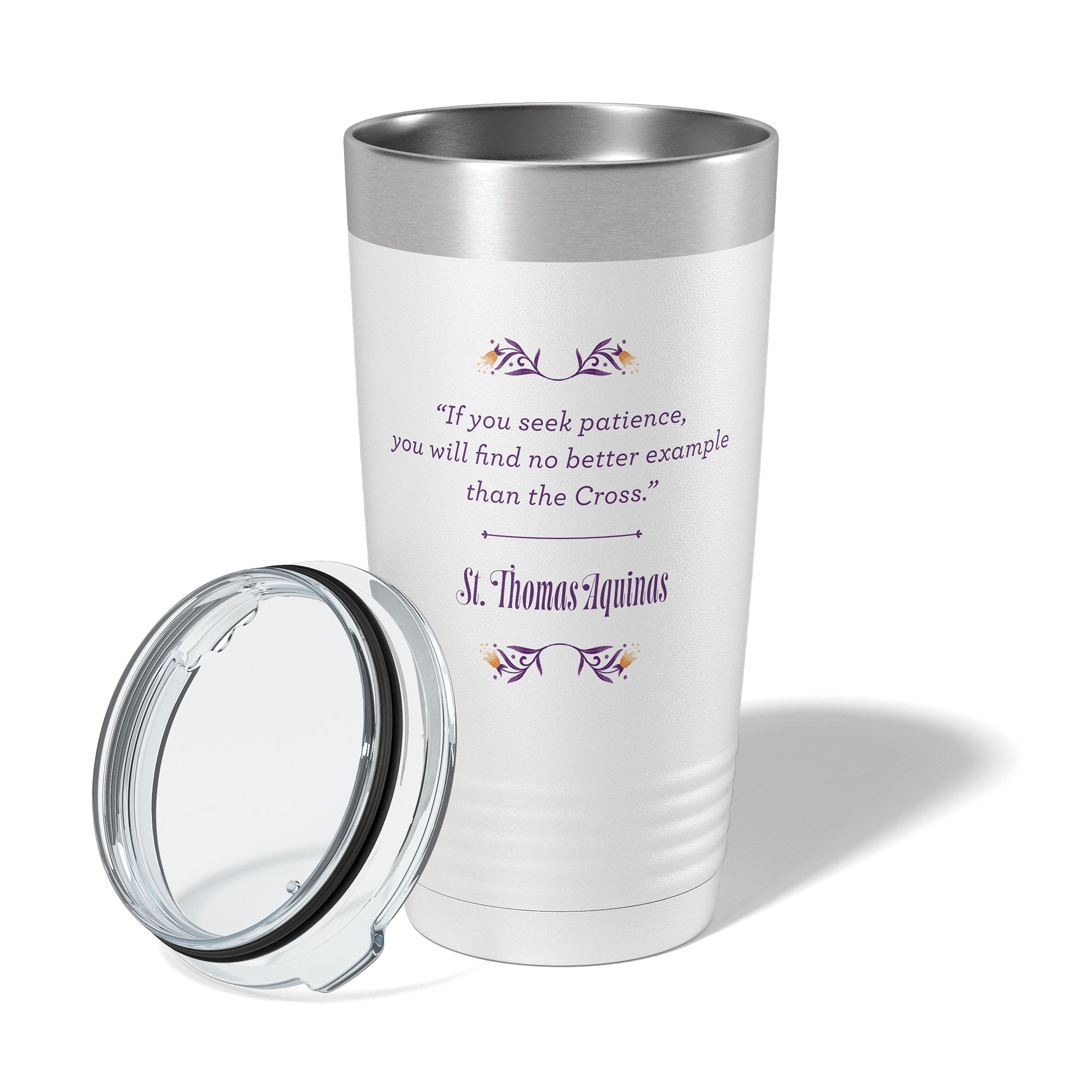 If You Seek Patience Insulated White 20 oz. Tumbler