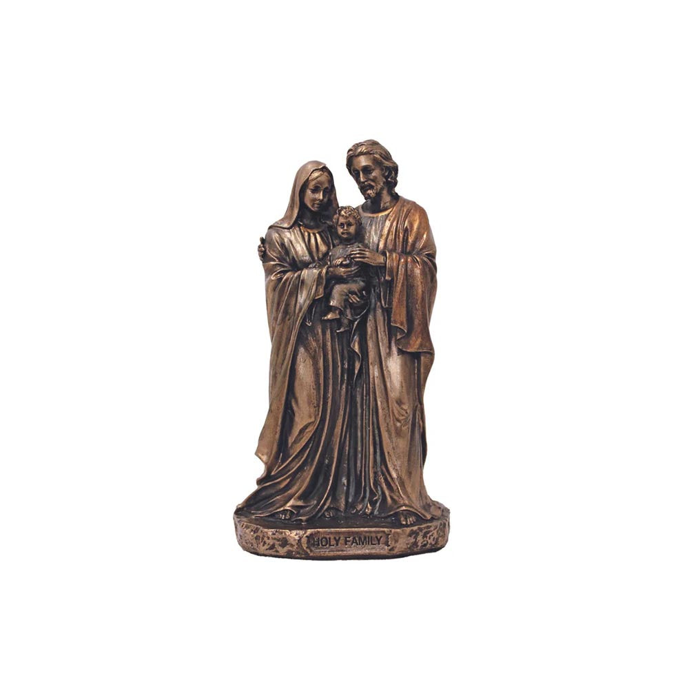 Holy Family Hand Painted Cold Cast Bronze Figurine - 3.5"