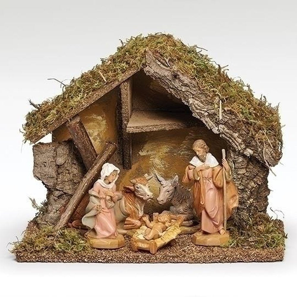 Fontanini 5 Figure Nativity with Italian Stable - 5" Scale