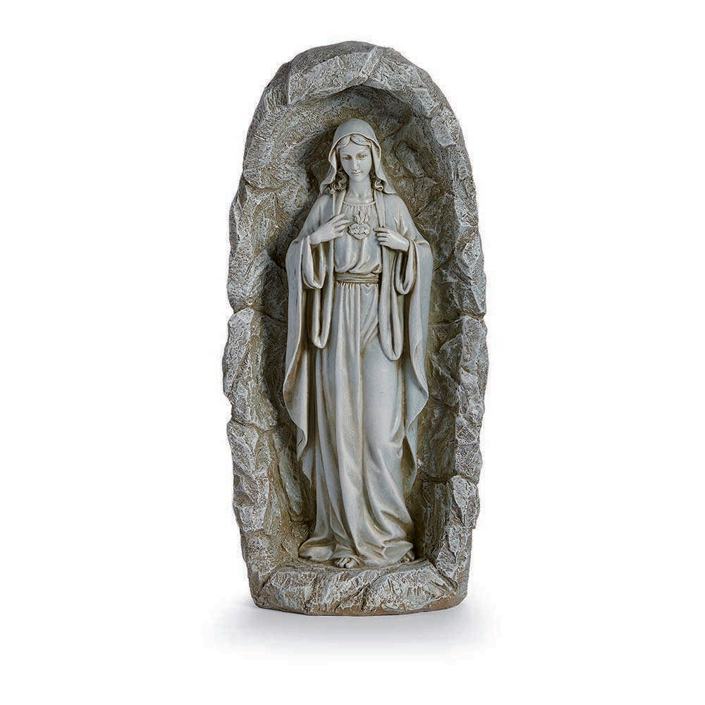 LED Solar Immaculate Heart Garden Statue - 18.75"