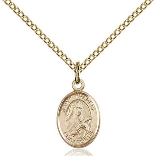 14kt Gold Filled St. Therese of Lisieux Petite Pendant