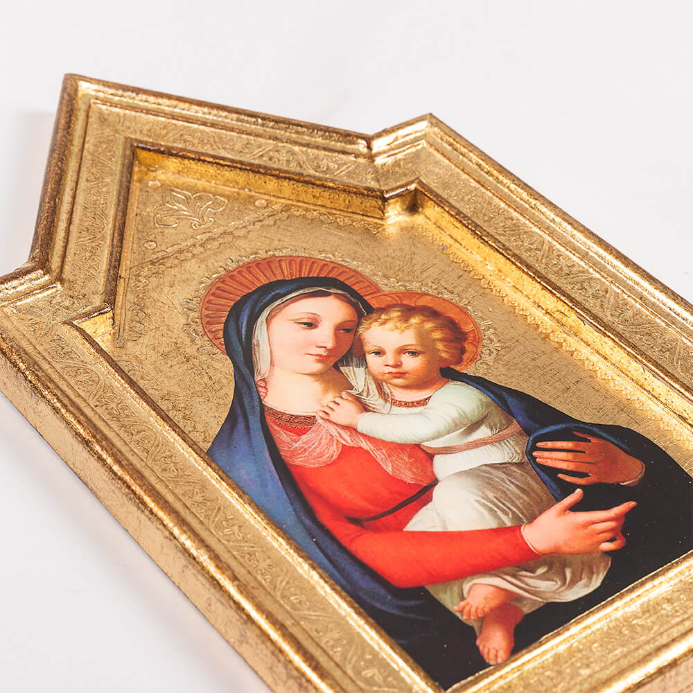 Our Lady of Good Counsel in Outdoor Landscape Florentine Plaque - 16" x 10"