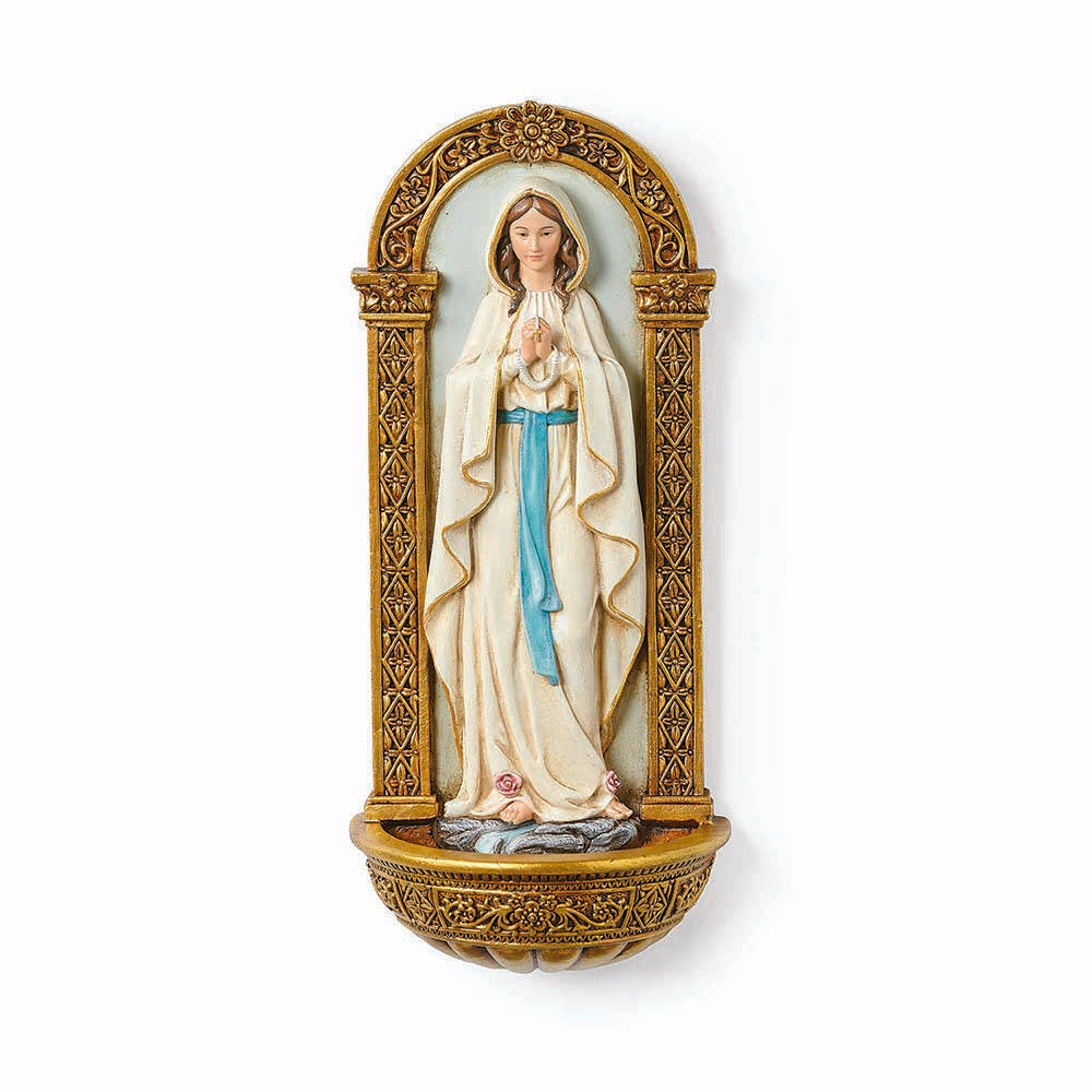 Lourdes Water Font - 7  .75"