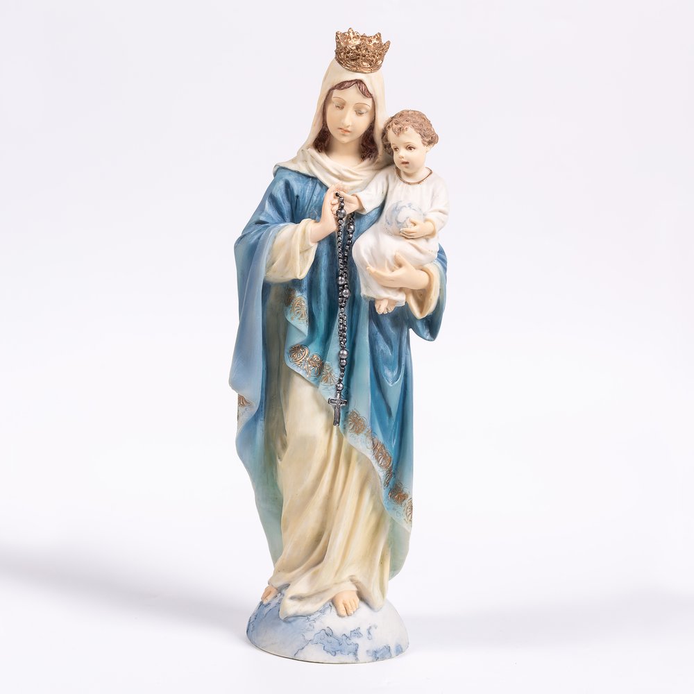 Our Lady of the Rosary Statue 10"