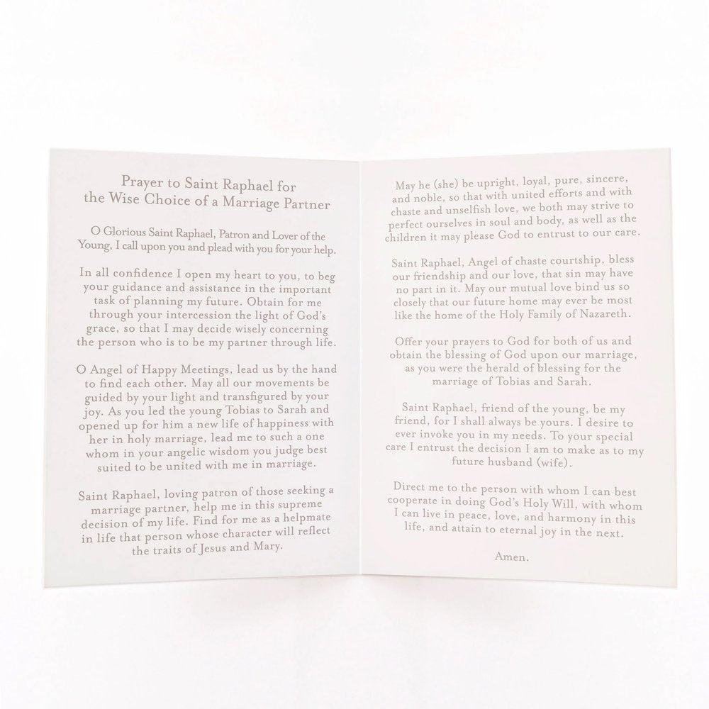 St. Raphael Prayer for the Wise Choice of a Marriage Partner Prayer Card