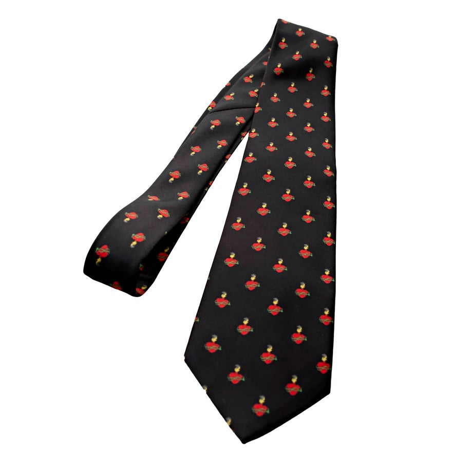 Black Sacred Heart of Jesus Necktie