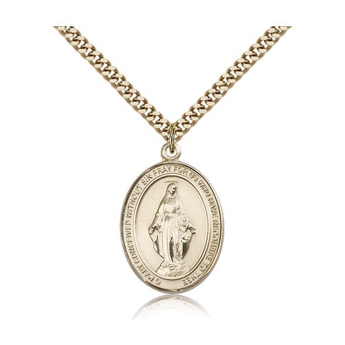14kt Gold Filled Miraculous Pendant w/ chain