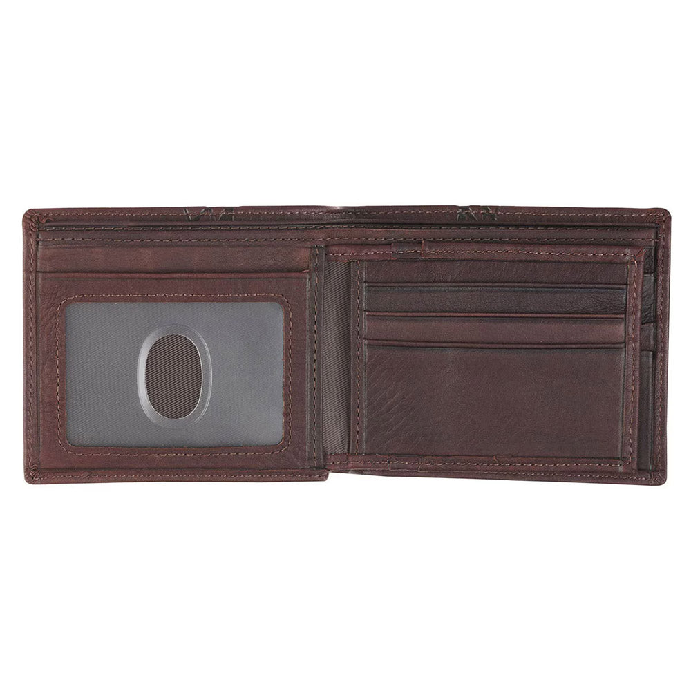 Genuine Leather Brown Crown of Thorns Wallet