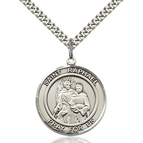 Sterling Silver St. Raphael the Archangel Pendant - 2507958