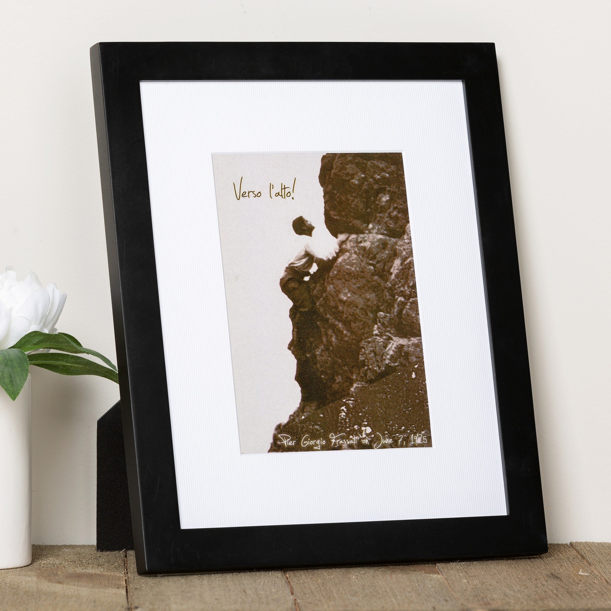 St. Pier Giorgio Frassati Verso l' Alto Framed Print