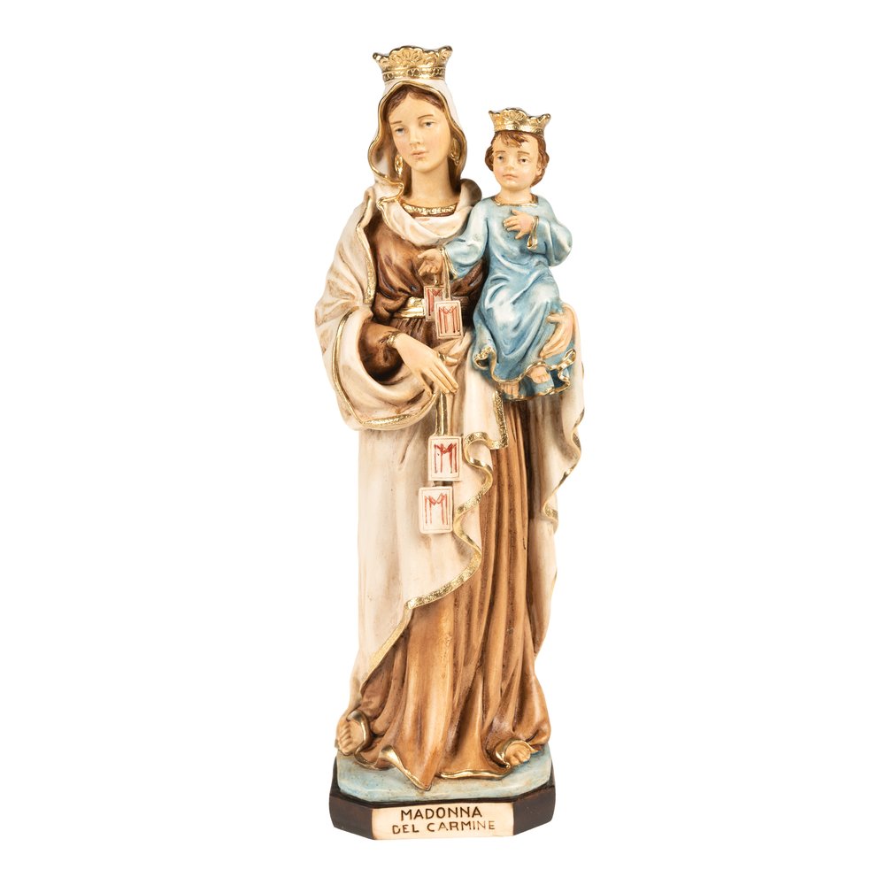 Our Lady of Mt. Carmel Vintage Look Statue - 12"