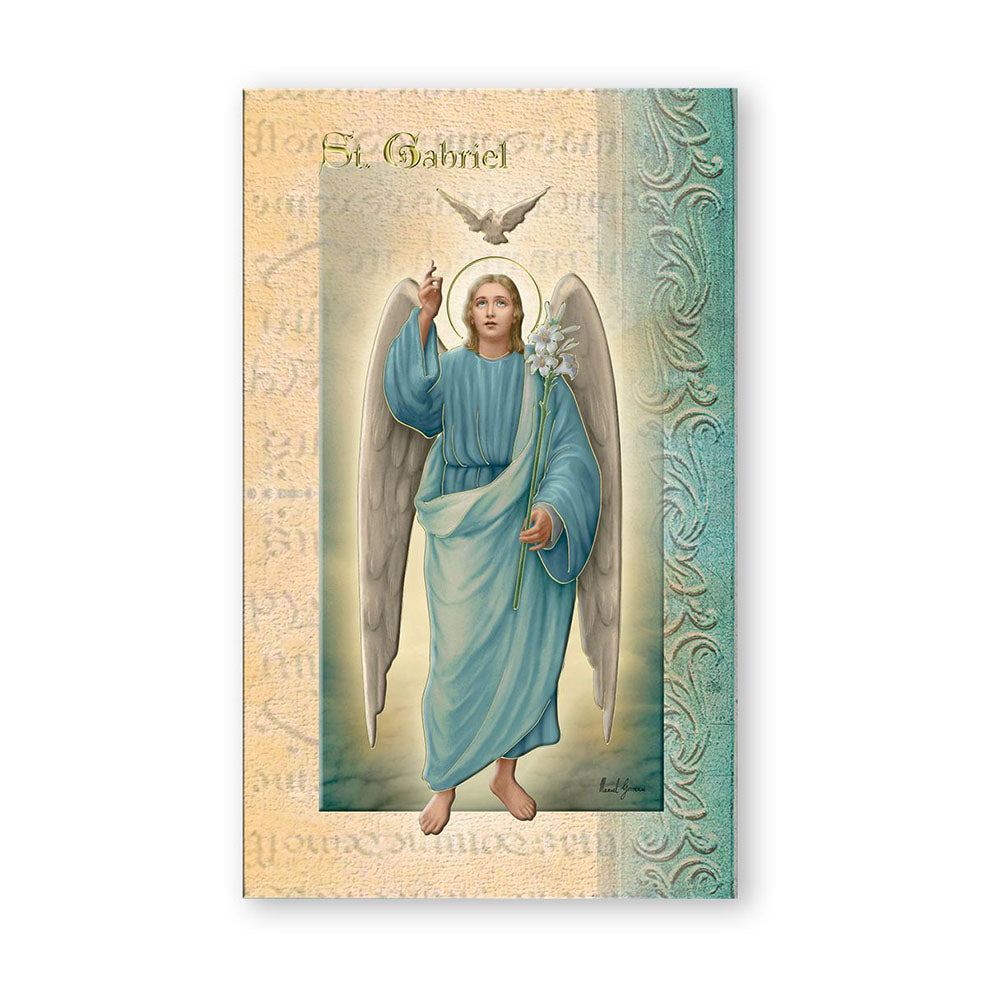 St. Gabriel - Mini Lives of the Saints Folded Prayer Card