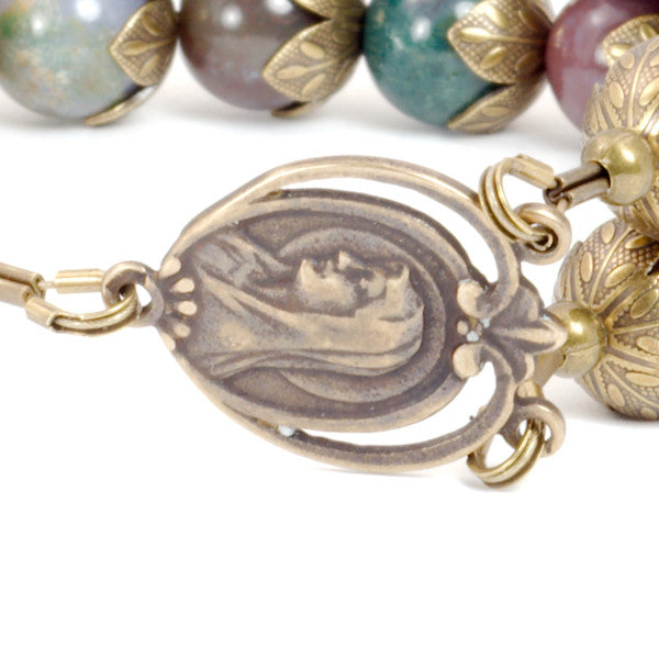 Jasper & Bronze Lourdes Bracelet
