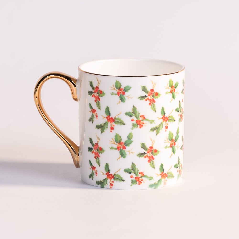 Joy to the World Bone China Christmas Mug