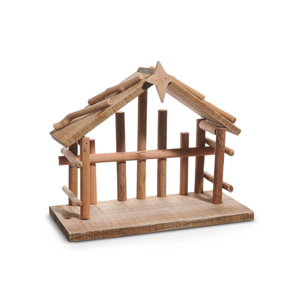 Simple Wooden Creche - 11.25"