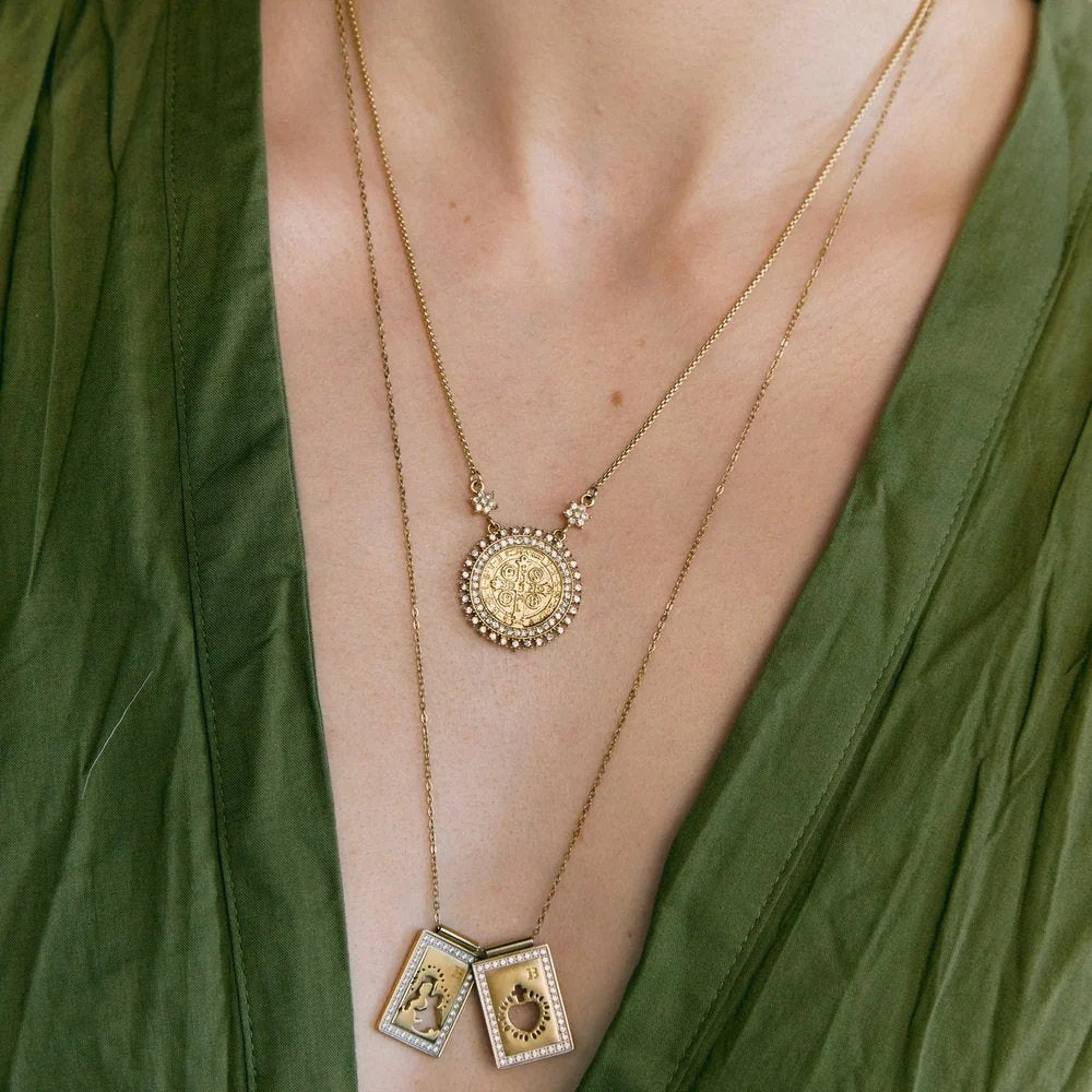 Brilliant St. Benedict Cubic Zirconia Necklace