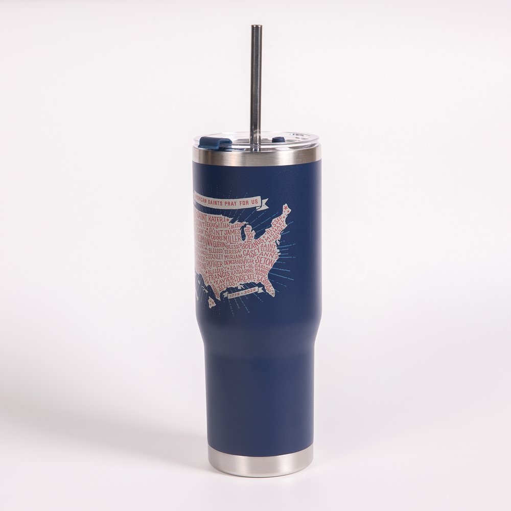 Personalized American Saints 250th Commemorative Tumbler with Straw