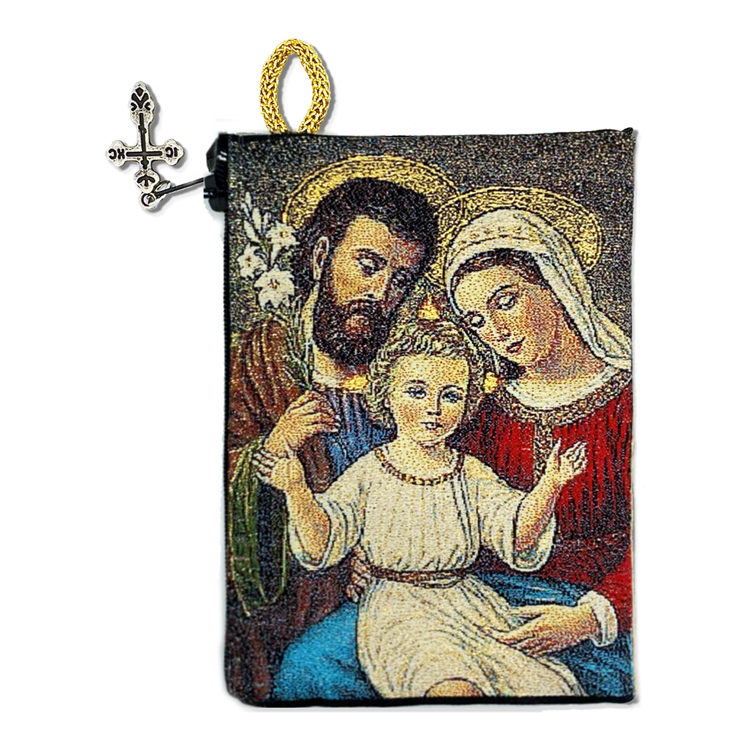 Holy Family Tapestry Rosary Pouch