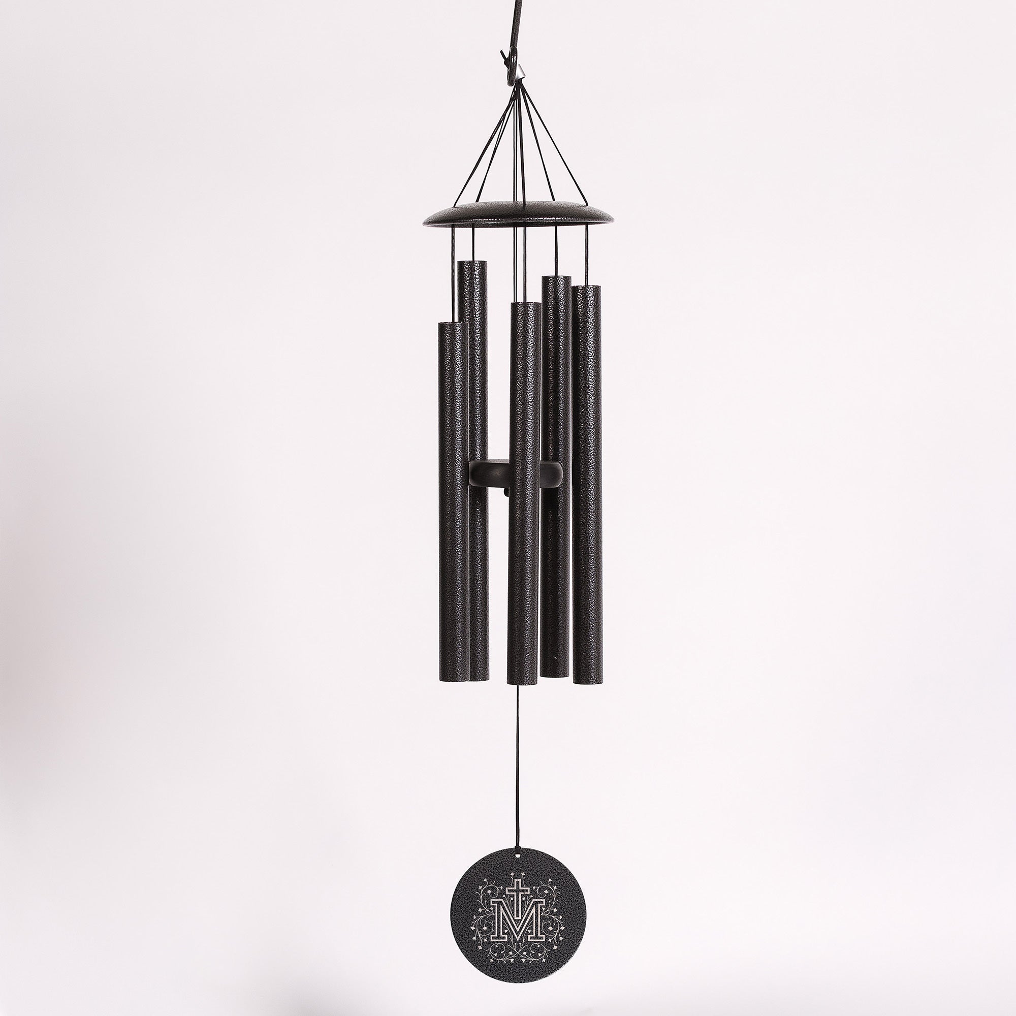 Floral Marian Cross Wind Chimes - 30"