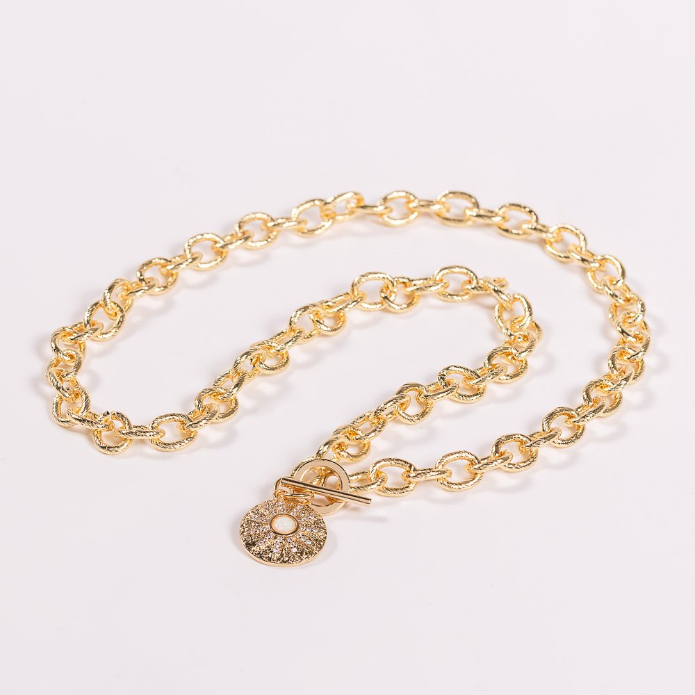 How I Adore Him Gold Monstrance Necklace
