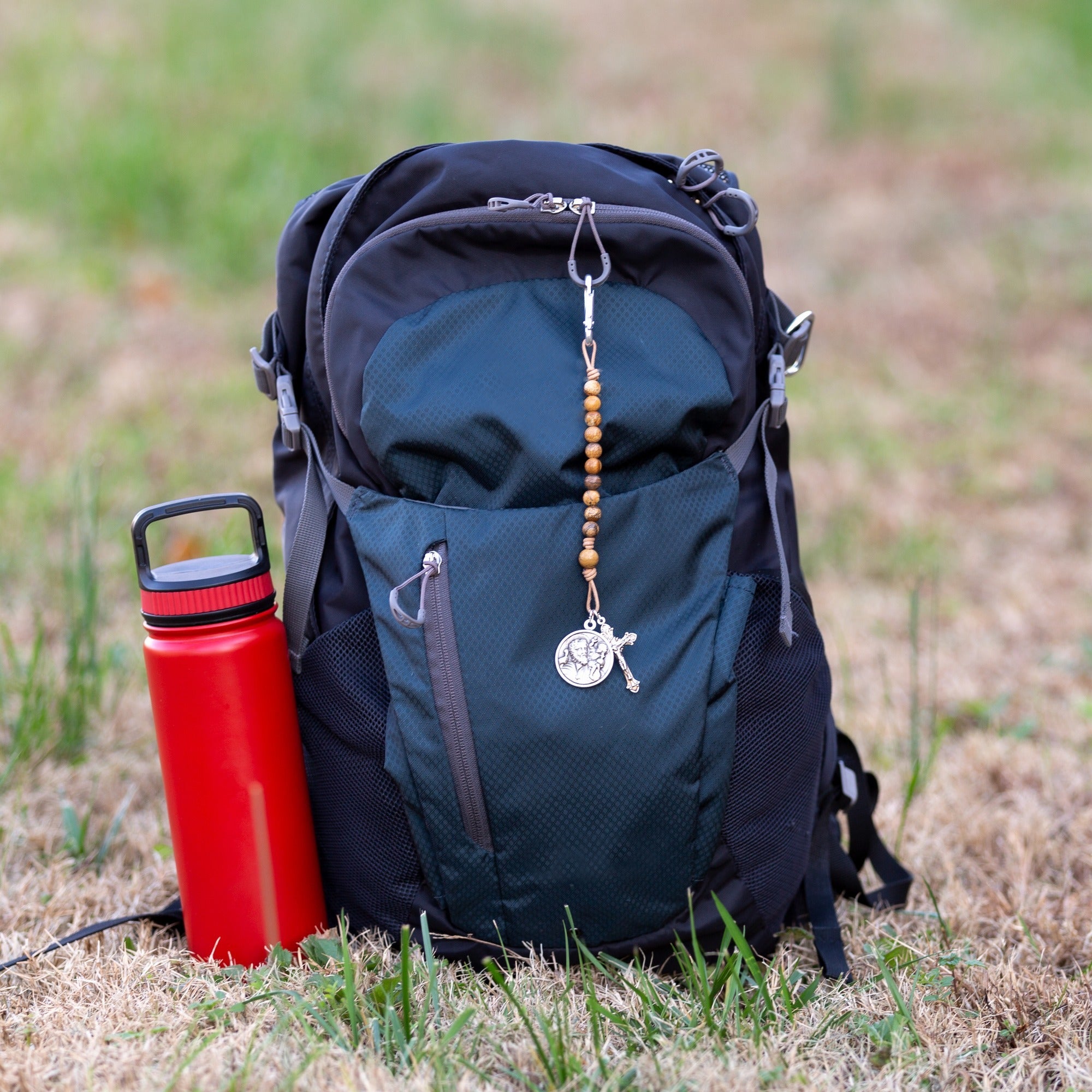 St. Christopher Brown Brave Beads Tenner Rosary