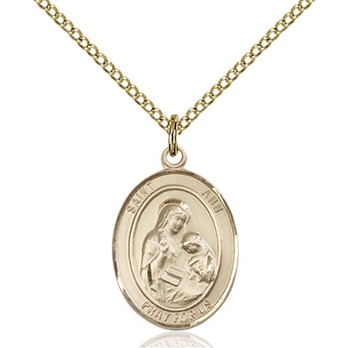 Gold Filled St. Ann Pendant w/ Chain