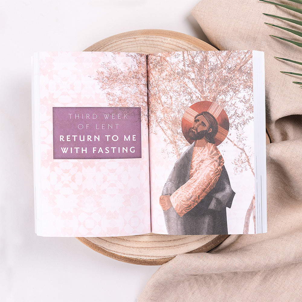 Return: A Guided Lent Journal for Prayer and Meditation, Sacred Heart Sticker & St. Joseph Prayer Card Gift Set