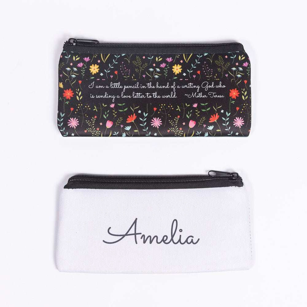 Personalized I Am a Little Pencil St. Mother Teresa Pencil Pouch