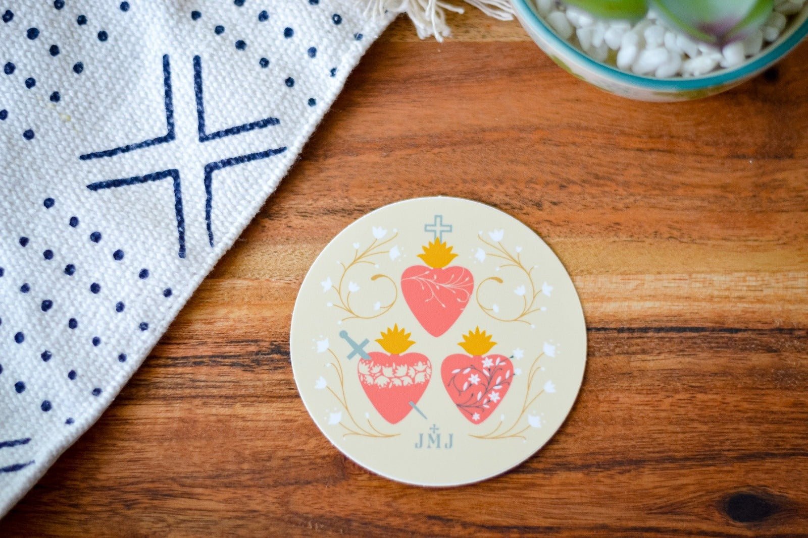 JMJ Three Hearts Vinyl Sticker