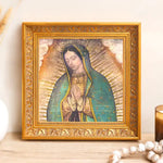 Framed artwork of Our Lady of Guadalupe