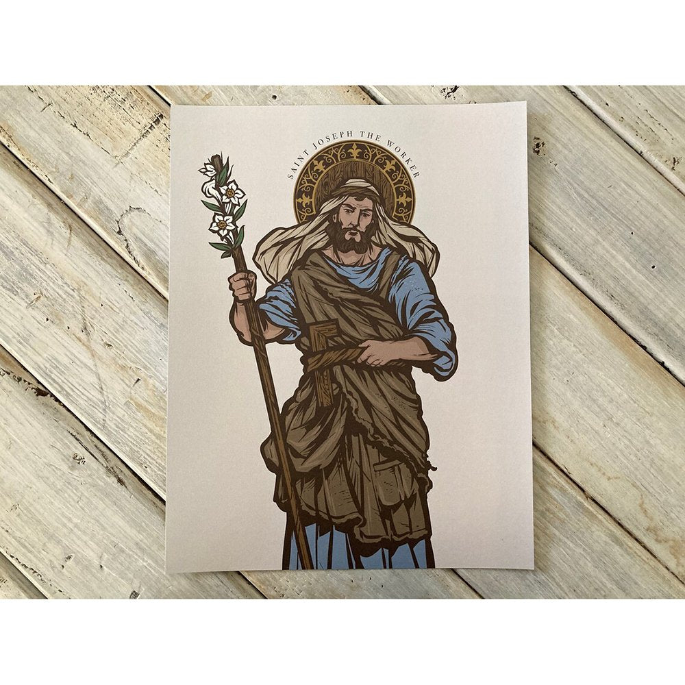 Saint Joseph the Worker Unframed Print - 8.5" x 11"