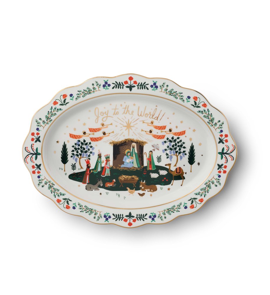 Rifle Paper Co. Nativity Large Serving Platter - 15" (L) x 11.25" (W)