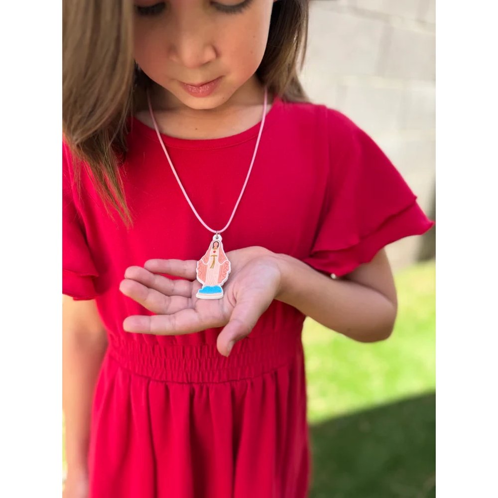 Children's Corded Mary Necklace