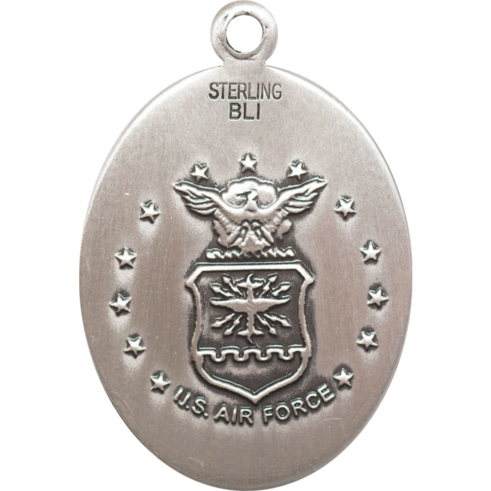 Sterling Silver St. George Pendant w/ US Air Force Insignia