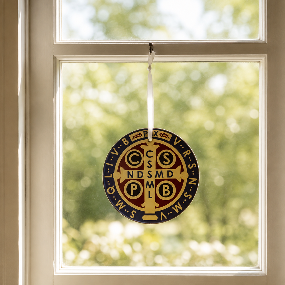 St. Benedict Home Blessing Suncatcher