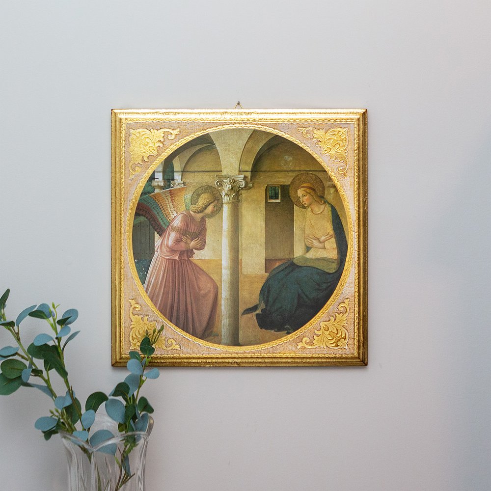 Fra Angelico Annunciation Florentine Plaque - 13.7"